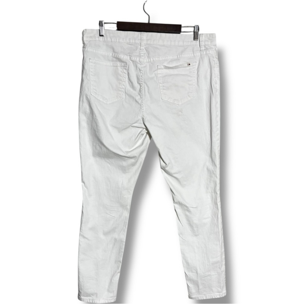 Tommy Hilfiger Women's Bright White Denim High Rise Tapered Size 16 Skinny Jeans - Picture 16 of 16